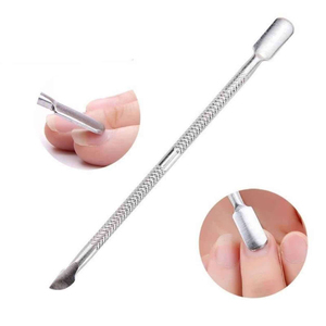 Outil de poussée d'ongles écologique réutilisable à double extrémité en acier inoxydable pour manucure avec accessoire pour cuticules - Product Image 4
