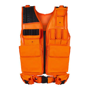 Chaleco Táctico Naranja Transpirable para Exteriores con Múltiples Bolsillos, Chaleco Táctico de Entrenamiento y Caza, Chaleco de Liberación Rápida - Product Image 1