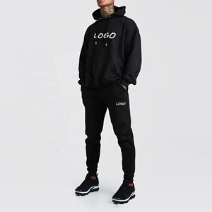 Ropa informal de gran tamaño con estampado personalizado de lavado Vintage para hombre, conjunto de pantalones de chándal y Sudadera con capucha, chándales descoloridos bordados para hombre - Product Image 6