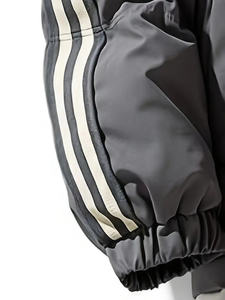 Veste matelassée en cuir unisexe sur mesure, directement de l'usine, à capuche, antibactérienne, respirante, imperméable, style hip-hop pour l'hiver - Product Image 2