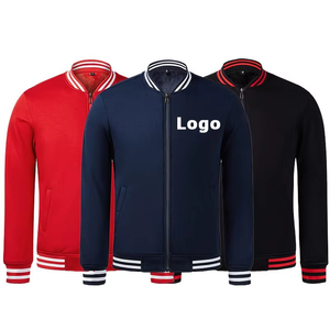 Vente en gros Veste d'université de baseball pour hommes Vêtements d'extérieur de sport à manches longues personnalisée Veste d'université de baseball décontractée pour hommes - Product Image 1