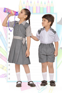 Ensemble d'uniformes scolaires unisexes de haute qualité, lavable et durable, en coton doux / polyester, manches assorties - Product Image 4