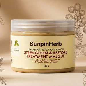 Traitement fortifiant pour cheveux avec huile de ricin noire jamaïcaine et beurre de karité pour cheveux secs, abîmés, bouclés, naturels et traités - Product Image 4