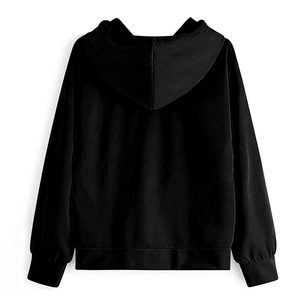 Sweat-shirts à capuche pour femmes, tissés, écologiques, de haute qualité, à manches longues, pour l'hiver, décontractés, impression personnalisée, couleurs personnalisées, streetwear, prix raisonnable - Product Image 2