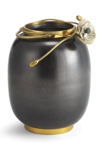 Florero de aluminio de color negro de diseño estándar florero de hoja blanca y oro pulido con espejo de aspecto nuevo antiguo para la venta superior - Product Image 4