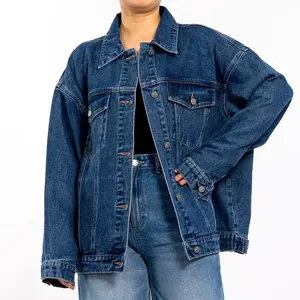 Chaqueta vaquera de alta calidad con un solo botón para mujer, chaqueta vaquera para mujer, Chaquetas vaqueras para mujer - Product Image 5