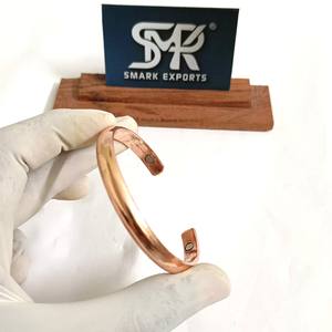 Bracelet magnétique en cuivre uni, ajustable, artisanal, léger, pour hommes et femmes, pour le bien-être et le soulagement de la douleur - Product Image 3