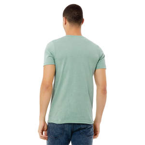T-shirt à manches courtes OEM Unisex Heather Prism Mint-52% Airlume Cotton, 48% Poly, 4.2 oz - Product Image 3