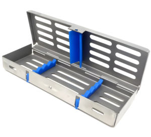 Cassette de Esterilización de Instrumentos Dentales de Acero Inoxidable de Alta Calidad, Fuente de Alimentación Manual, Bandeja Quirúrgica de 6 Piezas - Product Image 4