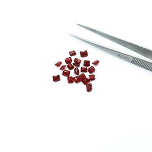 Rubis naturels de Bangkok, octogones calibrés 3x4mm 4x5mm, taille émeraude, pierres brutes pour la fabrication de bijoux, disponibles en rouge, jaune, vert, bleu, rose - Product Image 1