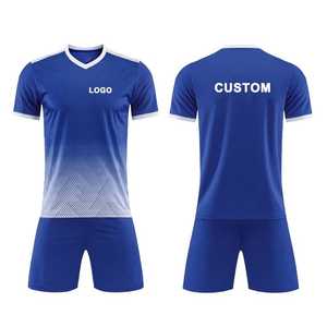 Maillots de football personnalisés pour hommes adultes 100% polyester Nom de l'équipe personnalisé Service OEM Taille plus grande Demi-manches - Product Image 1