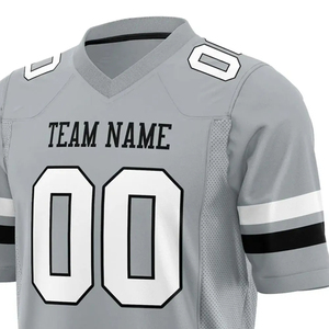 Maillot de football américain personnalisé pour hommes, maillot de sport OEM avec logo d'équipe, polyester respirant, séchage rapide, tissu évacuant l'humidité, haut - Product Image 6