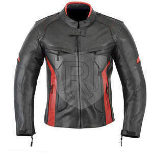 Veste de moto en cuir pour homme ROMEO INDUSTRY de haute qualité avec manches longues et design respirant pour toutes les saisons - Product Image 1