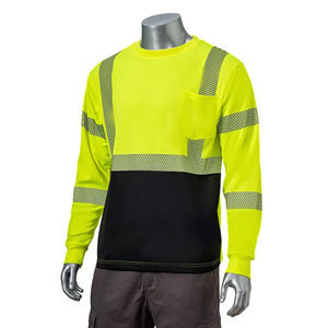 Camisetas de Trabajo de Alta Visibilidad Personalizadas de Polialgodón con Reflectores de Seguridad para la Construcción - Product Image 4