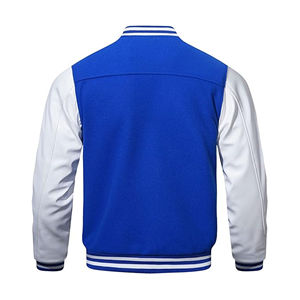 Chaqueta de béisbol universitaria personalizada OEM lona transpirable de talla grande para hombres chaqueta universitaria al por mayor - Product Image 5