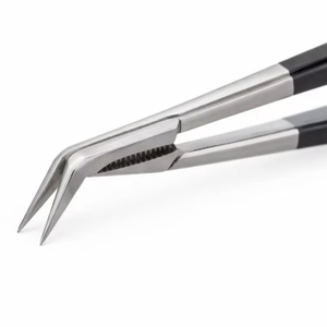 Portaagujas Curvo Castroviejo, Instrumento de Microcirugía, Herramienta Quirúrgica Oftálmica - Product Image 4