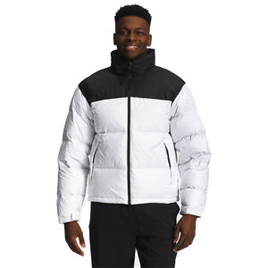 Blouson d'hiver pour homme, personnalisé, matelassé, léger, chaud, rembourré de coton, en nylon, à capuche, bomber, col montant, logo sur le devant, pour l'extérieur - Product Image 6