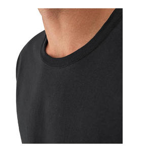 2026 Men's <b>plain</b> <b>black</b> crew neck <b>T</b> <b>shirt</b> made from soft breathable fabric suitable for casual wear and custom printing - Product Image 2