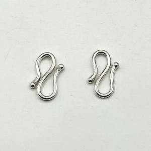 18K Gold Silver Rose Gold Plated S Hook Lock Clasp for Jewelry Making <b>Leather</b> and CZ Findings 2 Pcs Per Pack - Product Image 2