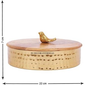 Le plus fantaisie Unique Designer Top qualité en bois fait forme ronde Chapati et conteneur de stockage des aliments ustensiles de cuisine accessoires fournitures - Product Image 2