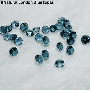 Topaze bleue de Londres naturelle en gros, taille ronde facettée, pierre précieuse non montée pour la fabrication de bijoux, petite taille, de 1 mm à 3 mm - Product Image 5