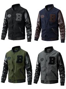 Veste universitaire en cuir de haute qualité pour hommes, style baseball, hiver 2026, vêtements de rue personnalisés, broderie en chenille, patch - Product Image 5