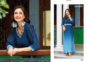 Georgette-Vestido largo de boda de crepé interno, traje con patrón aplastado, trabajo hecho a mano, con cinturón - Product Image 6