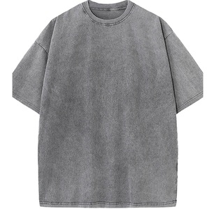 T-shirt surdimensionné personnalisé de haute qualité respirant décontracté Vintage coton lourd T-shirt été lavage à l'acide soleil fané t-shirts - Product Image 2