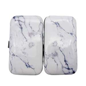 Ensemble de manucure et pédicure personnalisé de 5 pièces en acier inoxydable coupe-ongles ciseaux de beauté des sourcils boîte en cuir PU soins personnels pied ANAAIF - Product Image 5