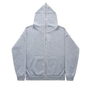 Nouveaux vêtements fabrication meilleur élégant plein visage goutte épaule fermeture éclair sweats à capuche Street Wear taille confortable conception respirante - Product Image 4