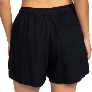 Pantalones cortos informales para mujer al por mayor 100% algodón negro con cintura elástica diseño suelto disponible para la venta en MOQ bajo por SPORTAR - Product Image 3