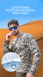 Vêtements de pêche fabricant vêtements de protection solaire vente en gros extérieur respirant T-shirt à manches longues personnalisé pour hommes - Product Image 4