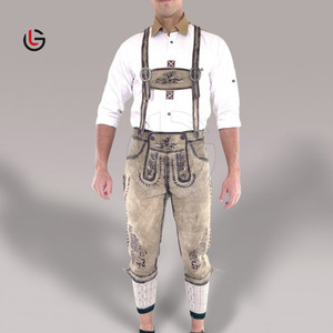 GLOBAL LEATHER Nuevo Diseño Elegante Pantalones Cortos Bávaros de Cuero Genuino de Vaca para Hombre, Hechos a Medida, Calidad Premium, Cierre de Botones, Ajuste Rápido - Product Image 5
