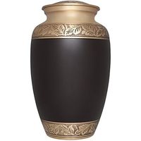 Nouvelle Urne Funéraire Moderne de Luxe en Aluminium Gravé pour Cendres Humaines, Noir Mat, Faite à la Main, Cylindrique, Capacité 3-4L