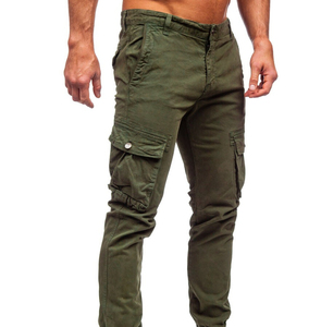 Pantalones Cargo de algodón para senderismo al aire libre, ropa de calle para hombre, pantalones Cargo rectos informales de secado rápido con múltiples bolsillos, pantalones para hombre - Product Image 2
