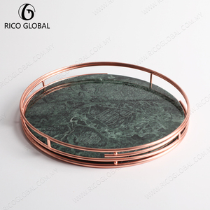 Support à gâteau rond en marbre et assiettes de service Plateaux de rangement décoratifs pour la maison - Product Image 6