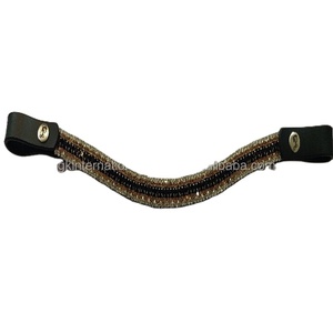 Banda decorativa para cejas en forma de onda, cadena de cristal blanco y negro, equipo de cuero de la mejor calidad, precio al por mayor - Product Image 1