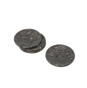 Posavasos de mármol negro Posavasos de piedra redonda para oficina en casa Último nuevo diseño forma redonda y venta - Product Image 5