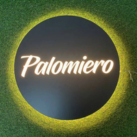 Enseigne lumineuse personnalisée en métal, rétroéclairée, enseigne commerciale éclairée, enseigne extérieure, panneau lumineux découpé au laser, boîte à lumière LED
