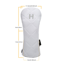 Funda Protectora para Cabeza de Driver de Golf de Cuero PU Impermeable de Alta Calidad a Precio de Mayoreo, Diseño Personalizado con Logotipo Bordado e Impresión