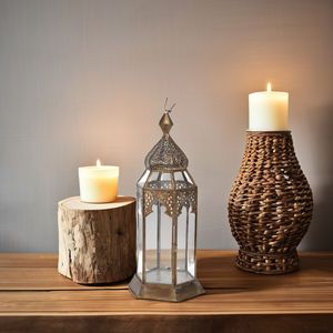 Soporte de linterna de vela de aluminio fundido moderno de venta Premium para elegancia decorativa para fiesta de boda - Product Image 5