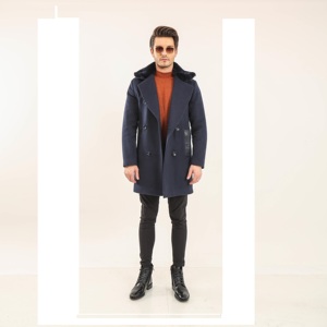 Abrigo Parka de Invierno para Hombre, Marca Valeriano Romano, Calidad Premium, Relleno de Algodón, Transpirable, con Forro de Borrego, Cuello en V, Color Negro - Product Image 1