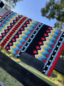 Couverture de selle occidentale faite à la main sur mesure Tapis d'équitation en laine de qualité supérieure Couverture équestre durable Produit de vente chaude de l'Inde - Product Image 2