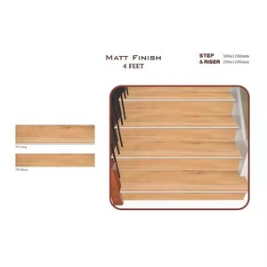 Lujoso precio barato porcelana Step Riser azulejos 1200x300mm 1200x200mm 11mm pulido escaleras suelo cerámica - Product Image 6