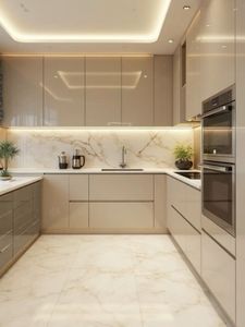 Tùy Chỉnh Thân Thiện Với Môi Shaker Hiện Đại Cổ Điển Tủ Bếp MDF Gỗ Sơn Mài Kết Thúc Mềm Đóng 5 + Ngăn Kéo Vòi Nước Ngăn Kéo Trượt - Product Image 5