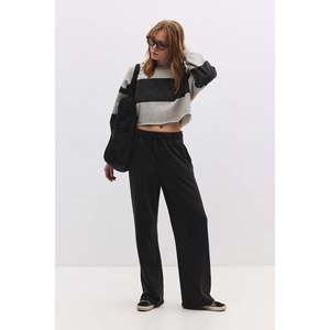 Pantalones Anchos de Cintura Elástica 100% Algodón para Mujer - Product Image 1