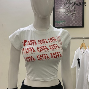 Nueva Camiseta corta para mujer, camiseta de manga corta, transpirable, ligera, diseño de verano, impresión Kapa DTF, colores personalizados ecológicos - Product Image 5