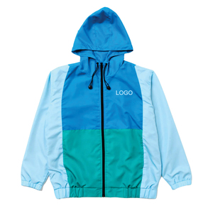 Chaqueta Cortavientos Ligera AquaShield Colorblock para Senderismo con Exterior Resistente al Agua, Diseño Deportivo para Todo Clima - Product Image 1