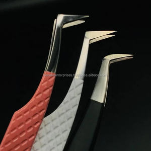 แหนบปลายแหลมสำหรับต่อขนตา  โลโก้สั่งทำ แบรนด์ส่วนตัว  แหนบสแตนเลสคุณภาพสูง ป้องกันไฟฟ้าสถิต สำหรับต่อขนตา - Product Image 2