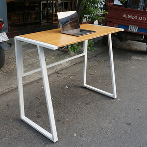 StaBamboo BFSTB011 Minimalist Standing <b>Table</b> 60x120 with Iron Legs Border Ergonomic Office Furniture for Bedroom Use Dual Motor - Product Image 3
